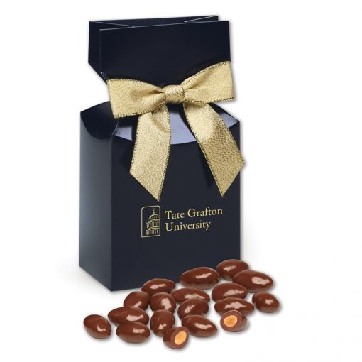 Chocolate Covered Almonds in Navy Gift Box