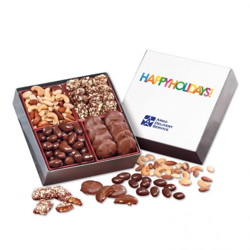 Gourmet Holiday Gift Box with Happy Holidays Sleeve