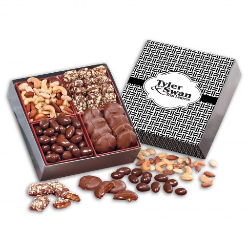 Gourmet Holiday Gift Box with Weave Sleeve