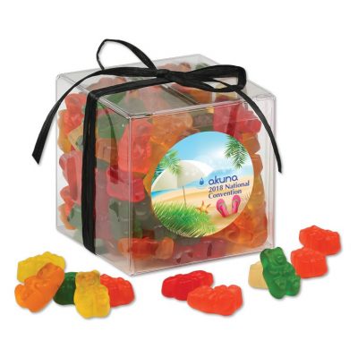 Stylish Acetate Cube with Gummy Bears
