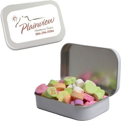 Large Mint Tin with Conversation Hearts