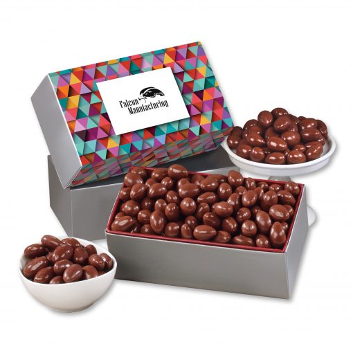 Chocolate Covered Almonds with Triangles Sleeve