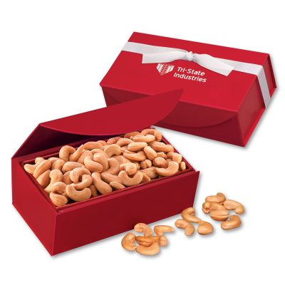 Extra Fancy Jumbo Cashews in Red Magnetic Closure Gift Box