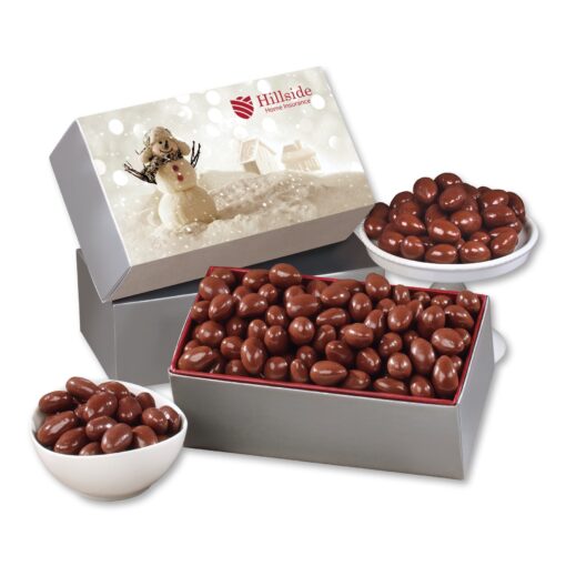 Chocolate Covered Almonds with Snowman Sleeve