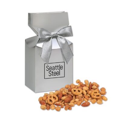 Mardi Gras Mix in Silver Premium Delights Gift Box