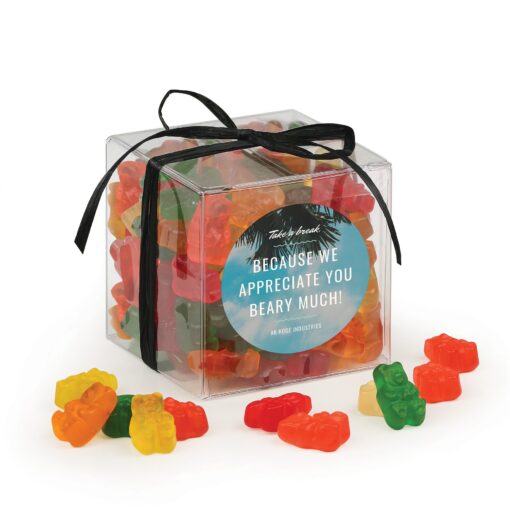 Stylish Acetate Cube with Gummi Bears