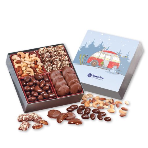 Gourmet Holiday Gift Box with Winter Camper Sleeve