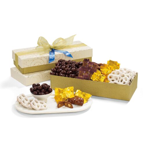 Chocolate Craving Gift Box - Sparkling White and Gold-1