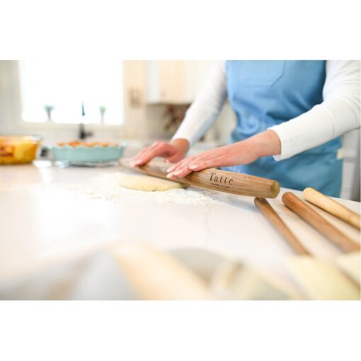 La Cuisine French Rolling Pin with Storage Bag - Wood-5