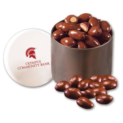 Designer Tin w/Chocolate Covered Almonds-1
