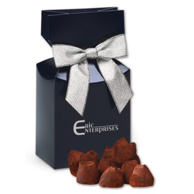 Navy Blue Gift Box w/Cocoa Dusted Truffles-1