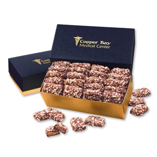 Navy & Gold Gift Box w/English Butter Toffee-1