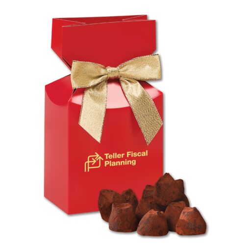 Red Gift Box w/Cocoa Dusted Truffles