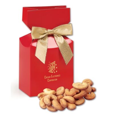 Red Gift Box w/Extra Fancy Cashews-1
