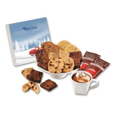 Red Truck Gift Box w/Gourmet Cookie & Brownie-1