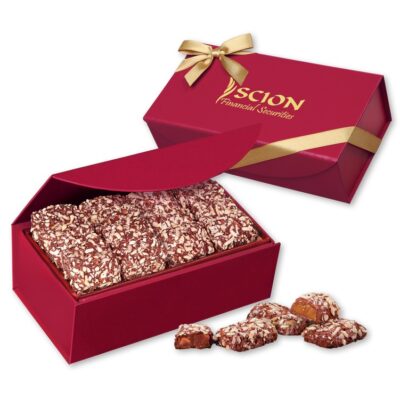 Scarlet Magnetic Closure Gift Box w/English Butter Toffee