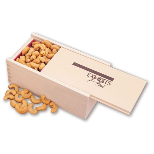 Wooden Collector's Box w/Extra Fancy Cashews-1