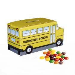 School Bus Paper Bank With Mini Bag of Skittles®