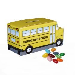 School Bus Paper Bank w/ Mini Bag Jelly Belly®