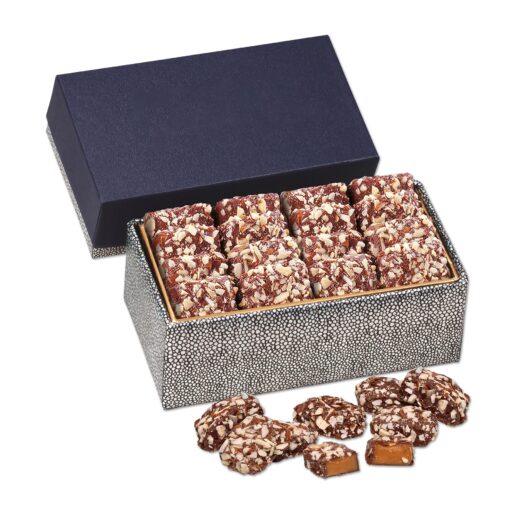 Navy & Silver Gift Box w/English Butter Toffee-2