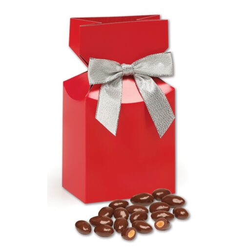 Red Gift Box w/Chocolate Covered Almonds-2