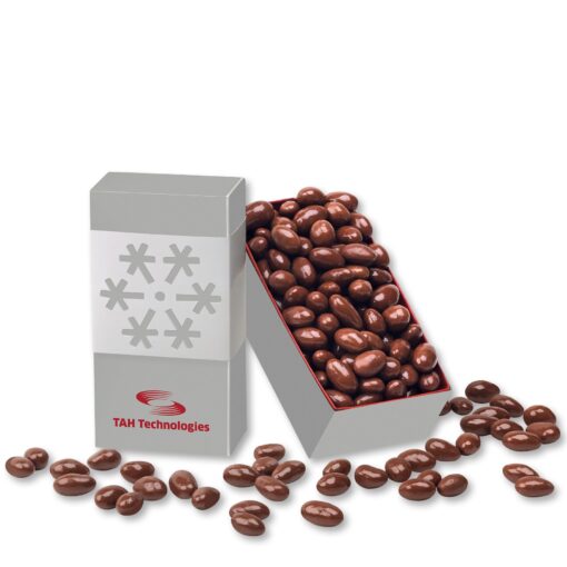 Chocolate Covered Almonds in Snowflake Gift Box-1