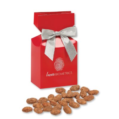 Maple Bourbon Toffee Almonds in Red Premium Delights Gift Box-1