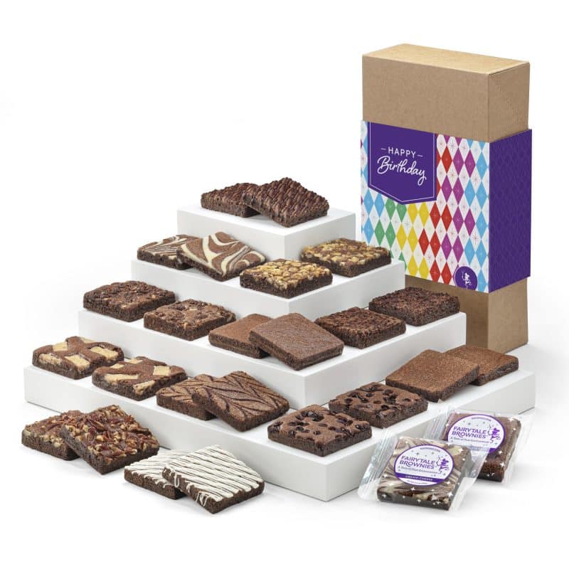Custom Birthday Double Dozen Fairytale Brownie with your company logo