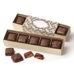Custom Chocolate Sea Salt Caramels Flight w/Zigzag Wrap with your company logo - 1