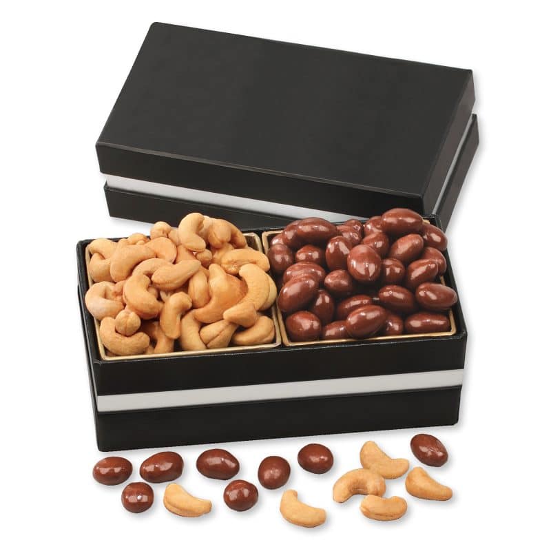 Custom Double Delights with Chocolate Almonds and Fancy Cashews with your company logo - 1