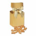 Custom Gold Gift Box w/Extra Fancy Cashews with your company logo - 1