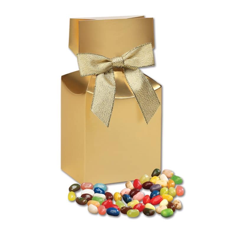 Custom Gold Premium Delights Gift Box w/Jelly Belly® Jelly Beans with your company logo - 1