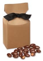 Custom Kraft Gift Box w/Chocolate Covered Almonds with your company logo - 1