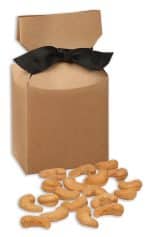 Custom Kraft Gift Box w/Extra Fancy Cashews with your company logo - 1