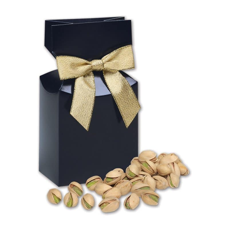 Custom Navy Blue Gift Box w/California Pistachios with your company logo - 1
