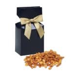 Custom Navy Blue Premium Delights Gift Box w/Sweet & Salty Mix with your company logo - 1