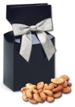 Custom Navy Gift Box w/Extra Fancy Cashews with your company logo - 1