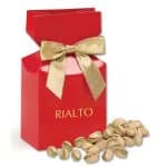 Custom Red Gift Box w/California Pistachios with your company logo