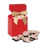 Custom Red Premium Delights Gift Box w/Peppermint Bark with your company logo - 1