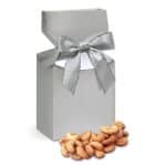 Custom Silver Premium Delights Gift Box w/Extra Fancy Cashews with your company logo - 1