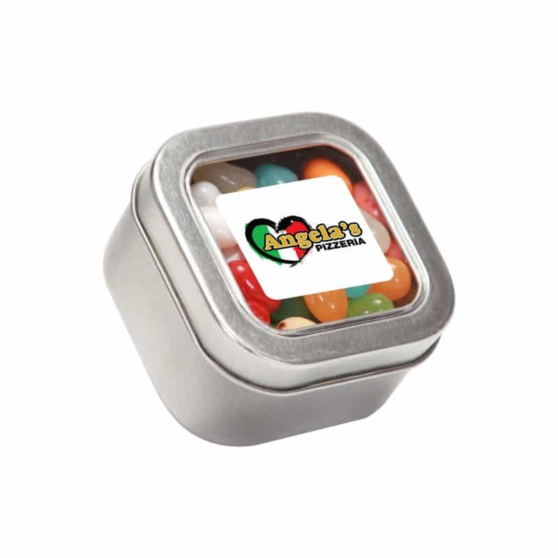 Custom Small Square Window Tin Premium Fill with your company logo - 2