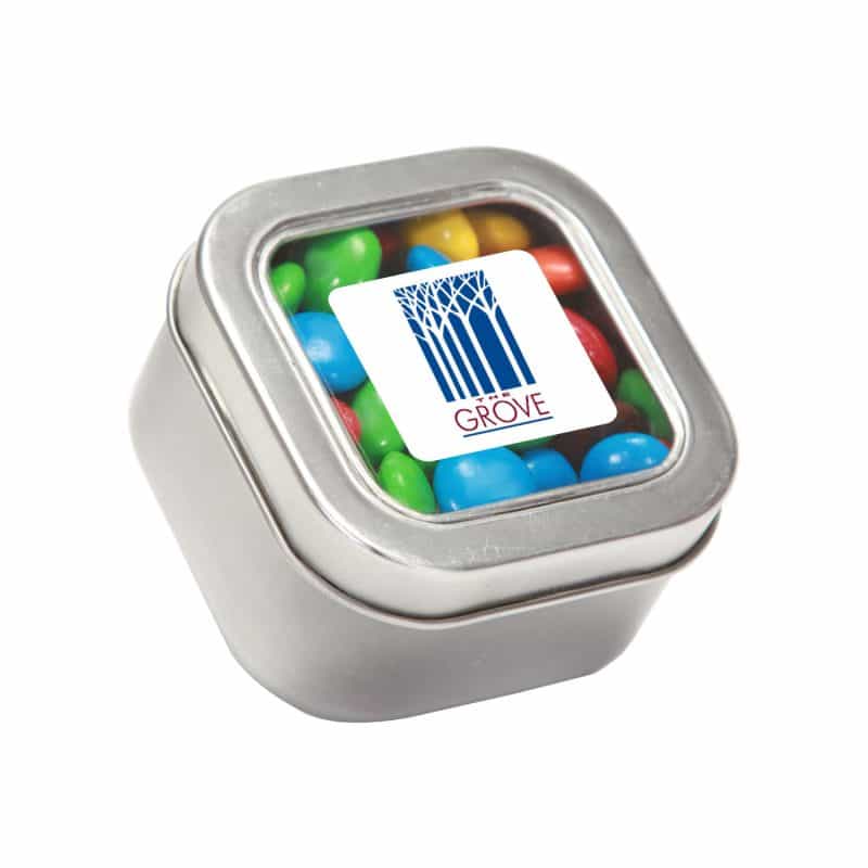 Custom Small Square Window Tin Premium Fill with your company logo - 4