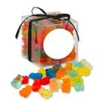 Custom Stylish Acetate Cube w/Gummi Bears with your company logo - 1