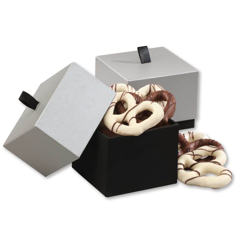 Custom Subtle Sophistication with Chocolate Dipped Pretzels with your company logo - 1
