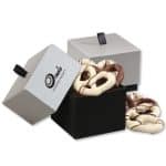 Custom Subtle Sophistication with Chocolate Dipped Pretzels with your company logo