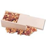 Custom Wooden Collector's Box w/Deluxe Mixed Nuts with your company logo - 1