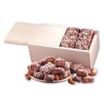 Custom Wooden Collector's Box w/English Butter Toffee with your company logo - 1