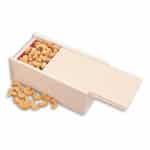 Custom Wooden Collector's Box w/Extra Fancy Cashews with your company logo - 1