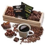 Custom Wooden Crate w/Chocolate & Coffee with your company logo - 1