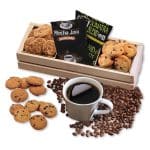 Custom Wooden Crate w/Dunkable Delights Coffee & Cookies with your company logo - 1